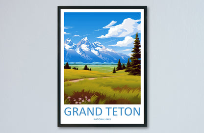 Grand Teton National Park Travel Print Wall Art Grand Teton National Park Wall Hanging Home Décor Grand Teton National Park Gift Art