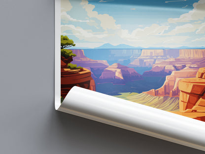 Grand Canyon National Park Travel Print Wall Art Grand Canyon Wall Hanging Home Décor Grand Canyon Gift Art Lovers Arizona Art Lover Gift