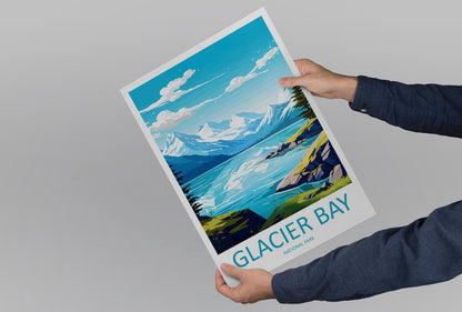 Glacier Bay National Park Travel Print Wall Art Glacier Bay Wall Hanging Home Décor Glacier Bay Gift Art Lovers Alaska Art Lover Gift