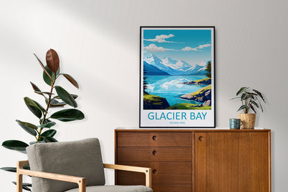 Glacier Bay National Park Travel Print Wall Art Glacier Bay Wall Hanging Home Décor Glacier Bay Gift Art Lovers Alaska Art Lover Gift