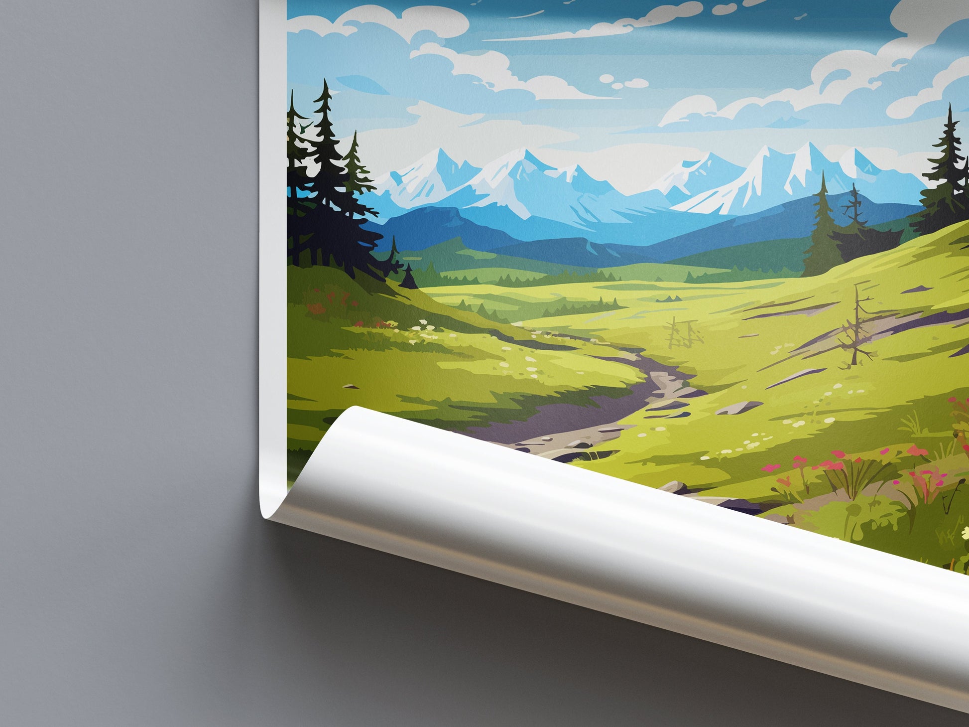Denali National Park Travel Print Wall Art Denali Wall Hanging Home Décor Denali Gift Art Lovers Alaska Art Lover Gift Denali