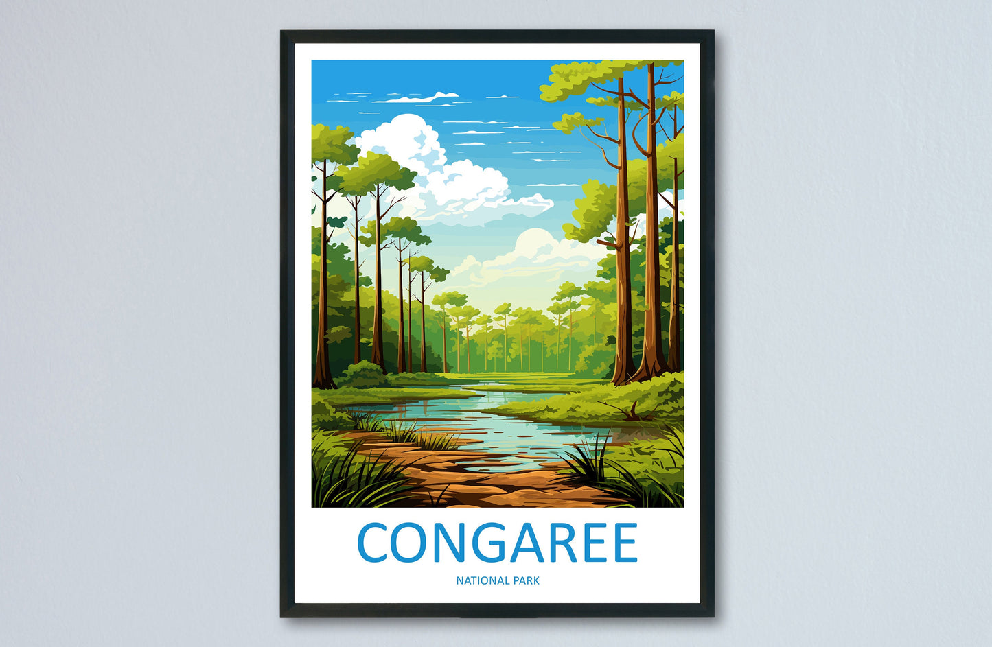 Congaree National Park Travel Print Wall Art Congaree National Park Wall Hanging Home Décor Congaree National Park Gift Art