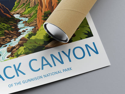 Black Canyon National Park Travel Print Wall Art Black Canyon Wall Hanging Home Décor Black Canyon Gift Art Lovers Colorado Art Lover Gift