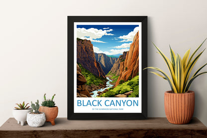 Black Canyon National Park Travel Print Wall Art Black Canyon Wall Hanging Home Décor Black Canyon Gift Art Lovers Colorado Art Lover Gift