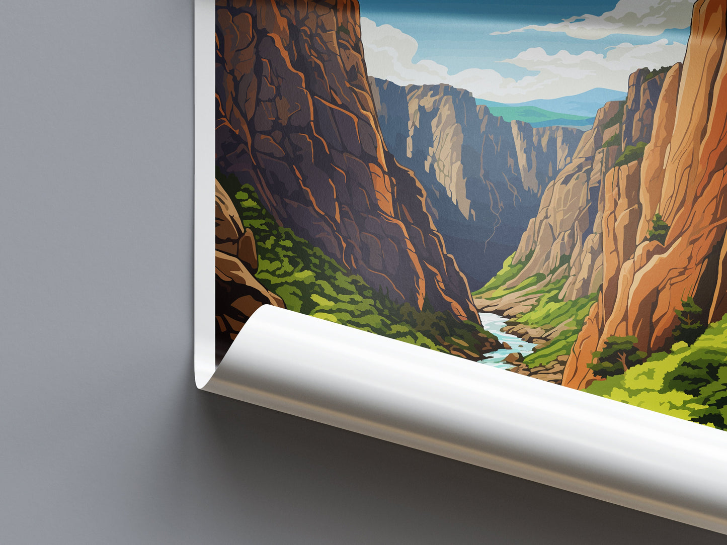 Black Canyon National Park Travel Print Wall Art Black Canyon Wall Hanging Home Décor Black Canyon Gift Art Lovers Colorado Art Lover Gift