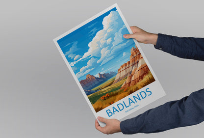 Badlands National Park Travel Print Wall Art Badlands National Park Wall Hanging Home Décor Badlands National Park Gift Art Lovers