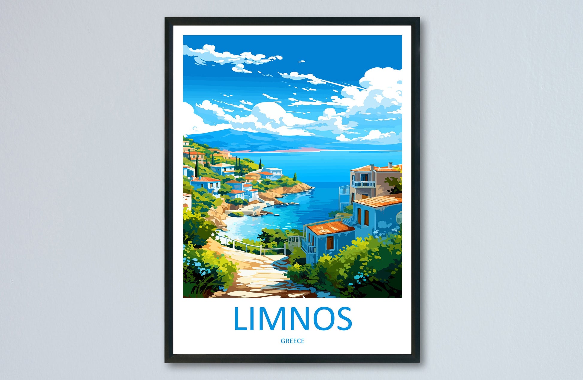Limnos Travel Print Wall Art Limnos Greece Wall Hanging Home Decoration Limnos Gift Art Lovers Wall Art Print Limnos Wall Décor Greece