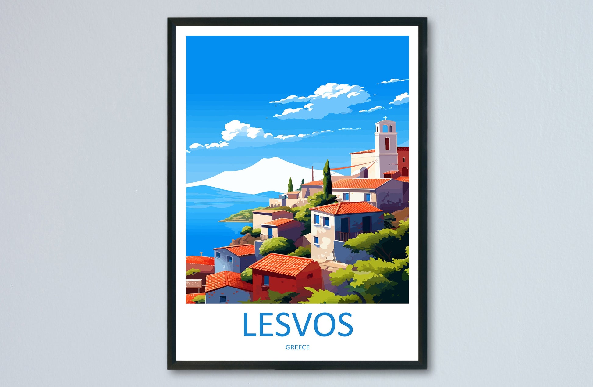 Lesvos Travel Print Wall Art Lesvos Greece Wall Hanging Home Decoration Lesvos Gift Art Lovers Wall Art Print Lesvos Wall Décor Greece
