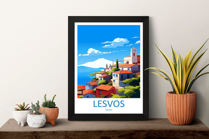Lesvos Travel Print Wall Art Lesvos Greece Wall Hanging Home Decoration Lesvos Gift Art Lovers Wall Art Print Lesvos Wall Décor Greece