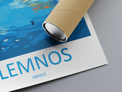 Lemnos Travel Print Wall Art Lemnos Greece Wall Hanging Home Decoration Lemnos Gift Art Lovers Wall Art Print Lemnos Wall Décor Greece