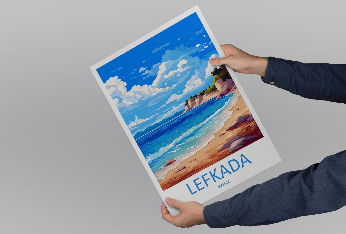Lefkada Travel Print Wall Art Lefkada Greece Wall Hanging Home Decoration Lefkada Gift Art Lovers Wall Art Print Lefkada Greece Wall Art