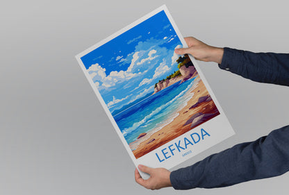Lefkada Travel Print Wall Art Lefkada Greece Wall Hanging Home Decoration Lefkada Gift Art Lovers Wall Art Print Lefkada Greece Wall Art