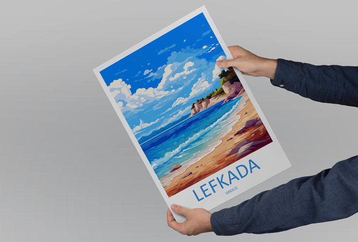 Lefkada Travel Print Wall Art Lefkada Greece Wall Hanging Home Decoration Lefkada Gift Art Lovers Wall Art Print Lefkada Greece Wall Art