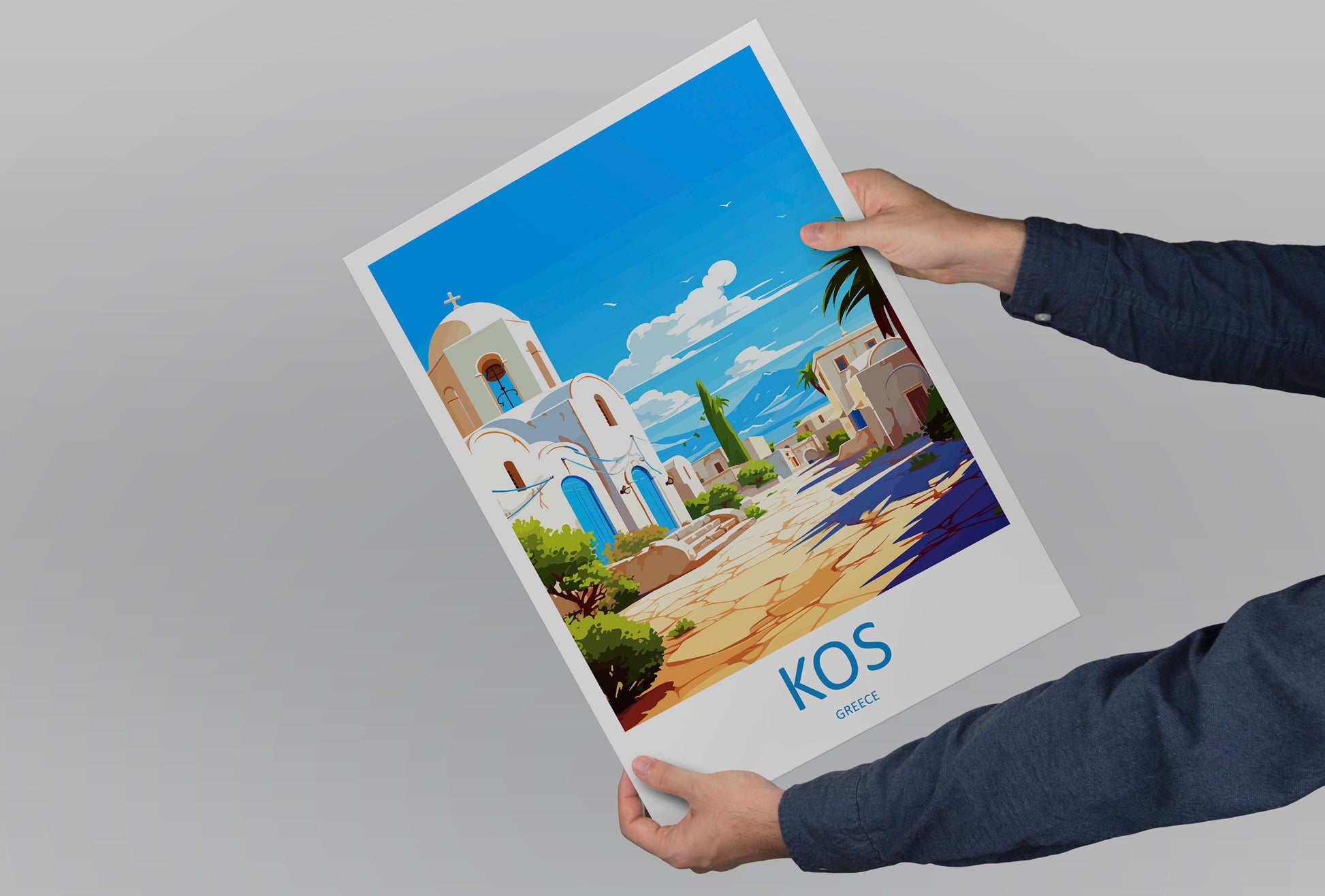 Kos Travel Print Wall Art Kos Wall Hanging Home Decoration Kos Gift Art Lovers Wall Art Print Kos Print