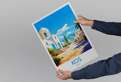 Kos Travel Print Wall Art Kos Wall Hanging Home Decoration Kos Gift Art Lovers Wall Art Print Kos Print