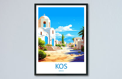 Kos Travel Print Wall Art Kos Wall Hanging Home Decoration Kos Gift Art Lovers Wall Art Print Kos Print