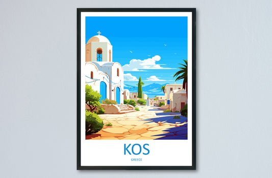 Kos Travel Print Wall Art Kos Wall Hanging Home Decoration Kos Gift Art Lovers Wall Art Print Kos Print