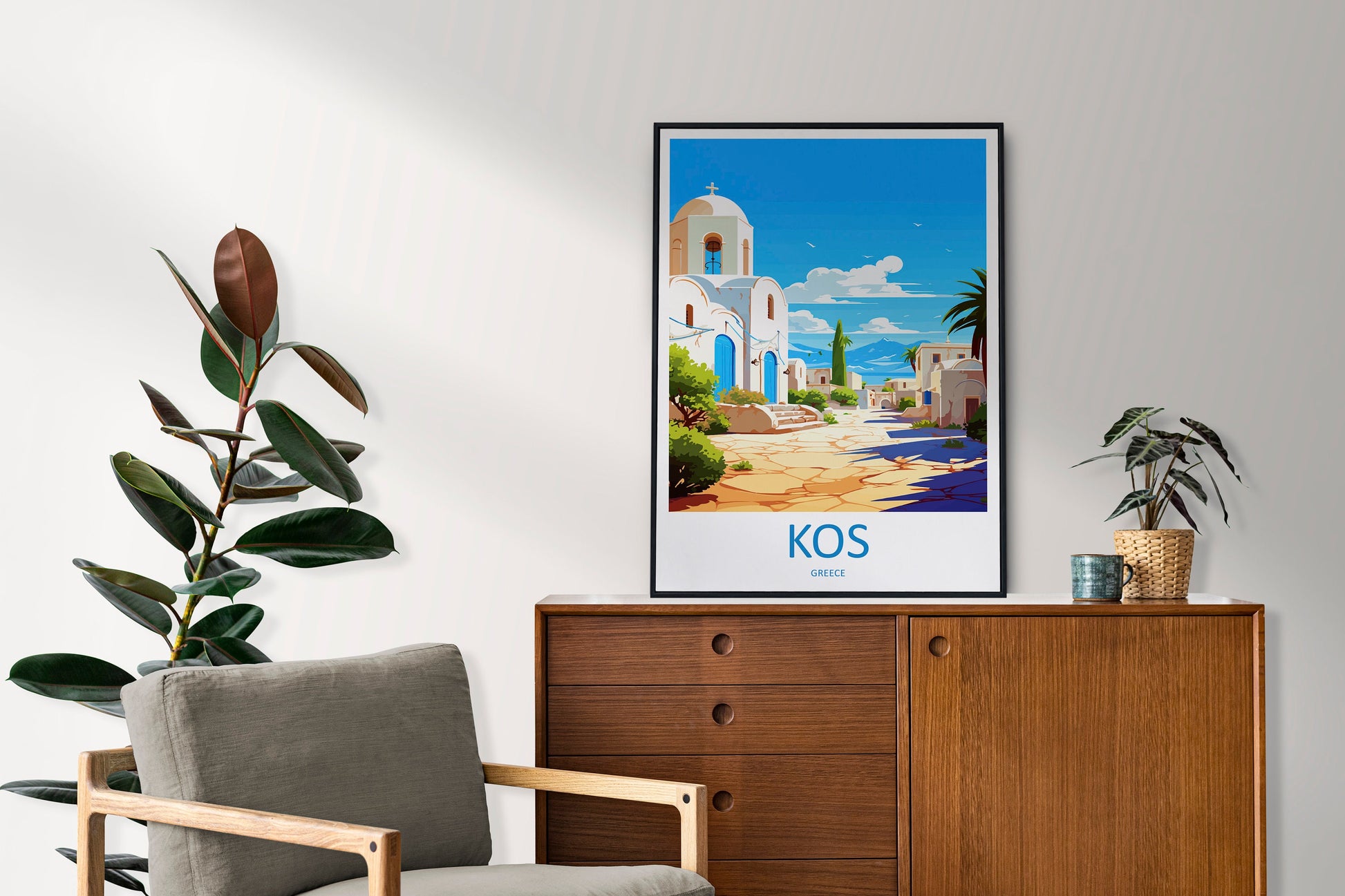 Kos Travel Print Wall Art Kos Wall Hanging Home Decoration Kos Gift Art Lovers Wall Art Print Kos Print