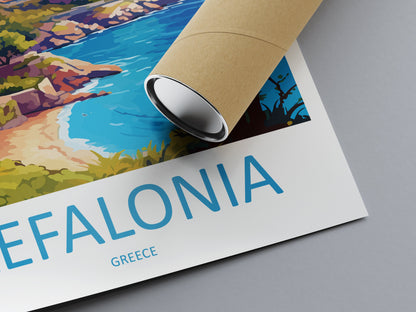 Kefalonia Travel Print Wall Art Kefalonia Greece Wall Hanging Home Decoration Kefalonia Gift Art Lovers Wall Art Print Kefalonia Wall Décor