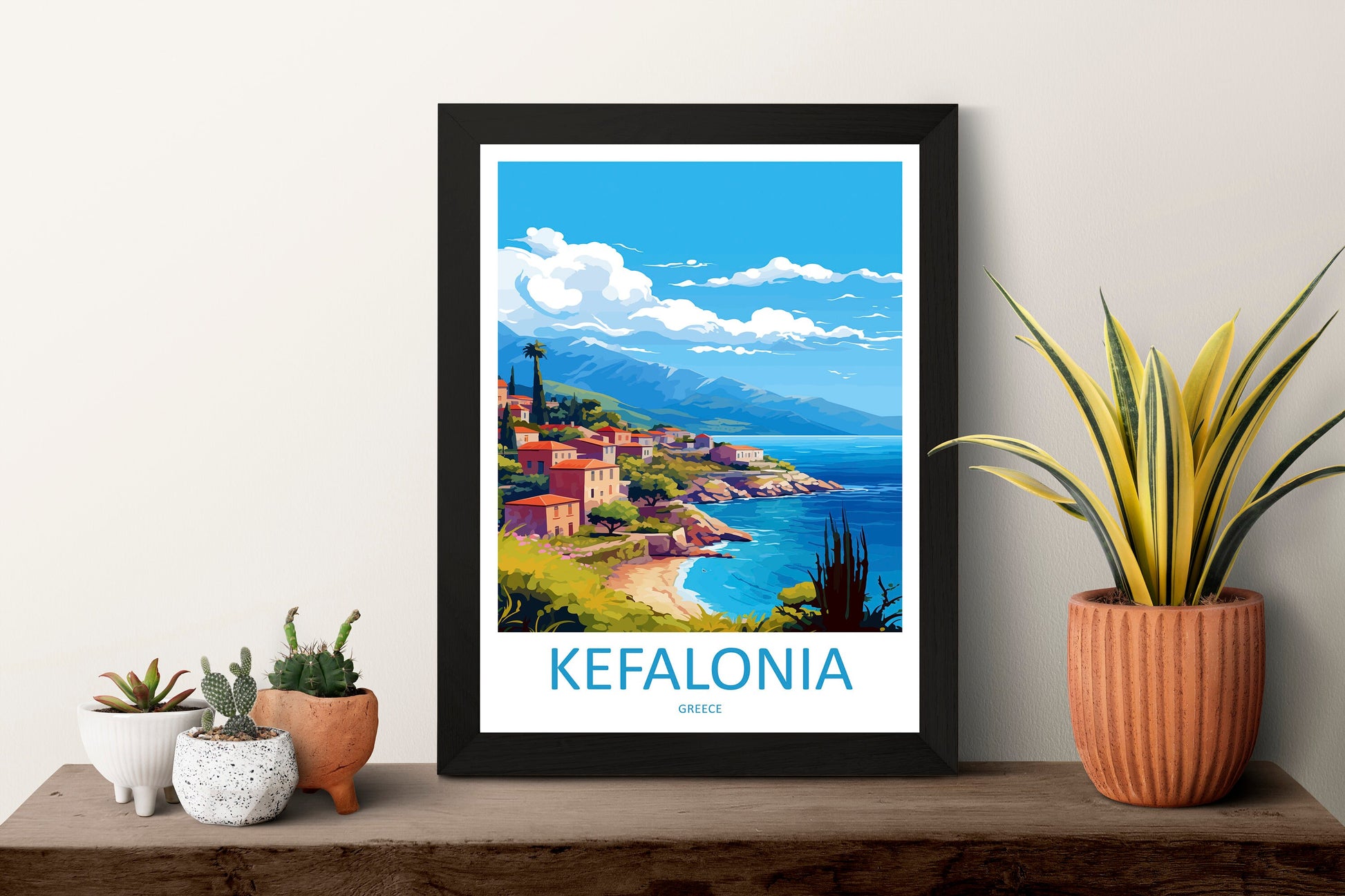 Kefalonia Travel Print Wall Art Kefalonia Greece Wall Hanging Home Decoration Kefalonia Gift Art Lovers Wall Art Print Kefalonia Wall Décor