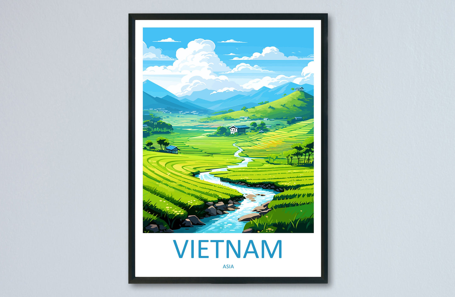 Vietnam Travel Print Wall Art Vietnam Wall Hanging Home Décor Vietnam Gift Art Lovers Vietnam Art Lover Gift Vietnam