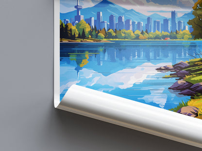 Vancouver Travel Print Wall Art Vancouver Wall Hanging Home Décor Vancouver Gift Art Lovers Canada Art Lover Gift Vancouver Gift