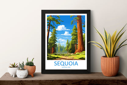 Sequoia National Park Travel Print Wall Art Sequoia Wall Hanging Home Décor Sequoia Gift Art Lovers California Art Lover Gift