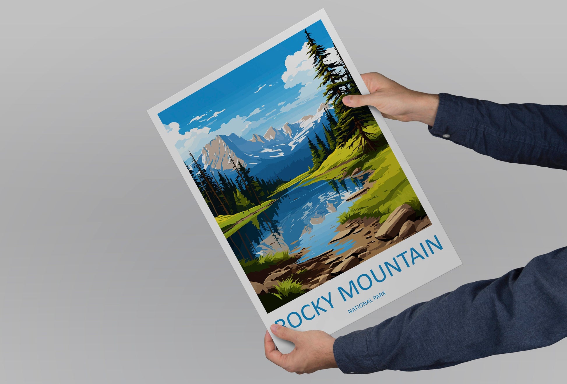 Rocky Mountain National Park Travel Print Wall Art Rocky Mountain Wall Hanging Home Décor Rocky Mountain Gift Art Lovers Colorado Art