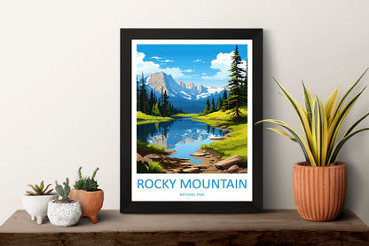 Rocky Mountain National Park Travel Print Wall Art Rocky Mountain Wall Hanging Home Décor Rocky Mountain Gift Art Lovers Colorado Art