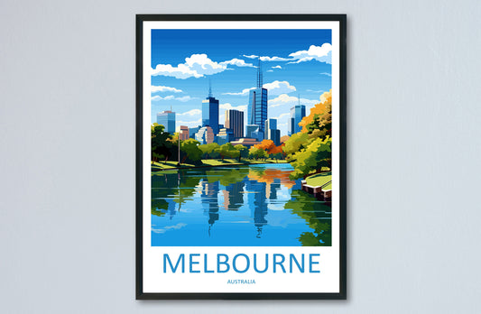 Melbourne Travel Print Wall Art Melbourne Wall Hanging Home Décor Melbourne Gift Art Lovers Wall Art Australia Travel Print