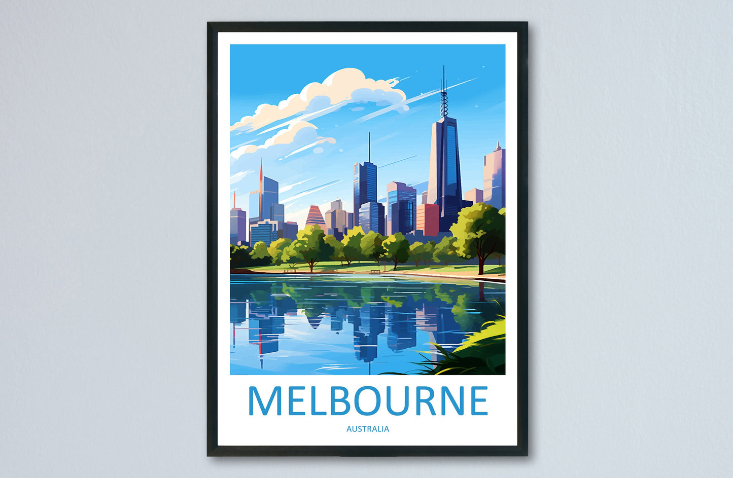 Melbourne Travel Print Wall Art Melbourne Wall Hanging Home Décor Melbourne Gift Art Lovers Wall Art Australia Travel Print