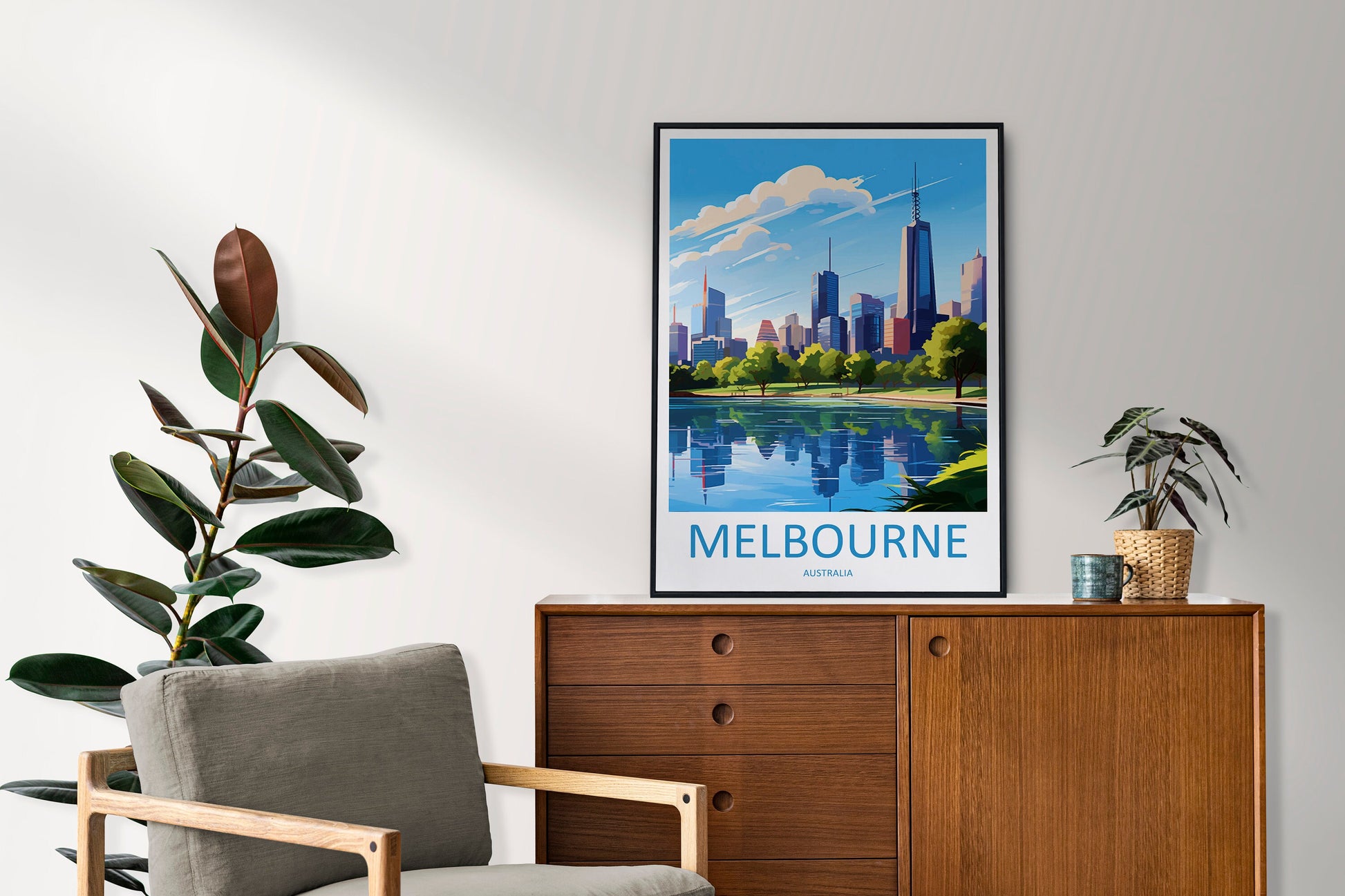Melbourne Travel Print Wall Art Melbourne Wall Hanging Home Décor Melbourne Gift Art Lovers Wall Art Australia Travel Print