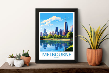 Melbourne Travel Print Wall Art Melbourne Wall Hanging Home Décor Melbourne Gift Art Lovers Wall Art Australia Travel Print
