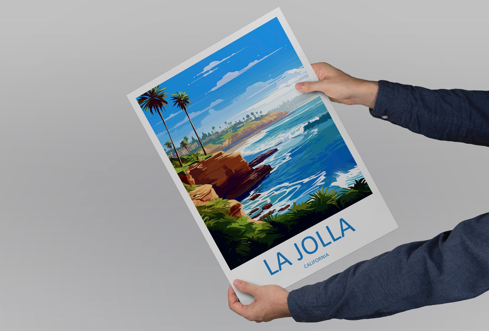 La Jolla Cove Travel Print Wall Art La Jolla Cove Wall Hanging Home Décor La Jolla Cove Gift Art Lovers California Art Lover Gift
