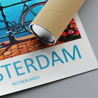 Amsterdam Travel Print Wall Art Amsterdam Wall Hanging Home Décor Amsterdam Gift Art Lovers Netherlands Art Lover Gift Amsterdam Decor