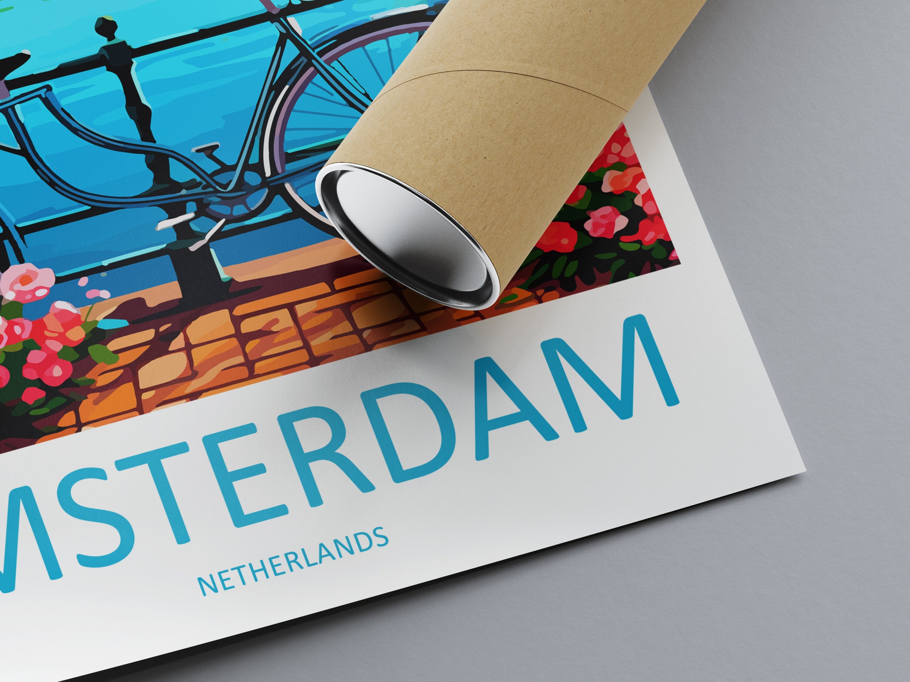 Amsterdam Travel Print Wall Art Amsterdam Wall Hanging Home Décor Amsterdam Gift Art Lovers Netherlands Art Lover Gift Amsterdam Decor