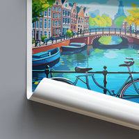Amsterdam Travel Print Wall Art Amsterdam Wall Hanging Home Décor Amsterdam Gift Art Lovers Netherlands Art Lover Gift Amsterdam Decor