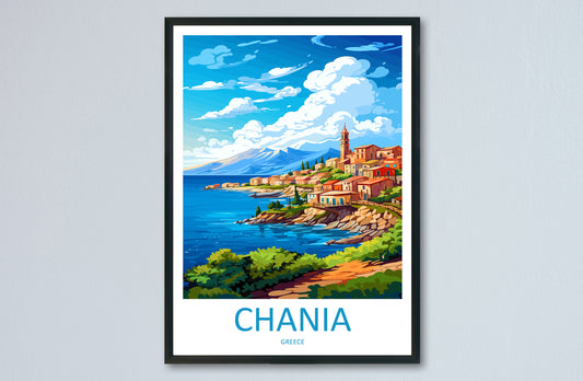 Chania Travel Print Wall Art Chania Greece Wall Hanging Home Decoration Chania Gift Art Lovers Wall Art Print Chania Greece Wall Poster Art