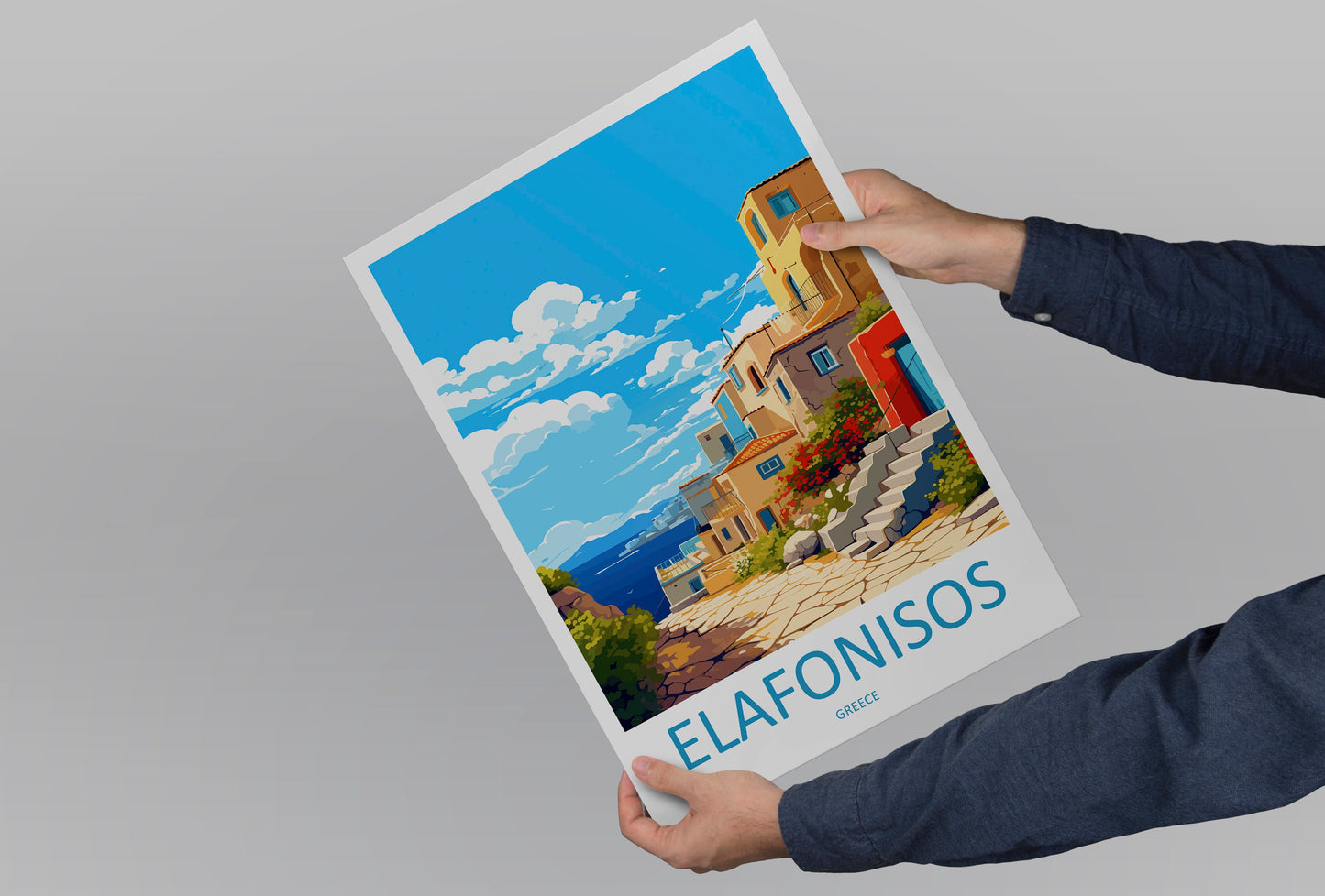 Elafonisos Travel Print Wall Art Elafonisos Greece Wall Hanging Home Decoration Elafonisos Gift Art Lovers Wall Art Print Elafonisos Greece