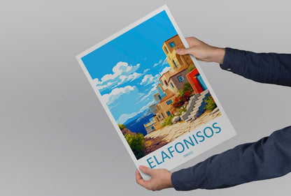 Elafonisos Travel Print Wall Art Elafonisos Greece Wall Hanging Home Decoration Elafonisos Gift Art Lovers Wall Art Print Elafonisos Greece
