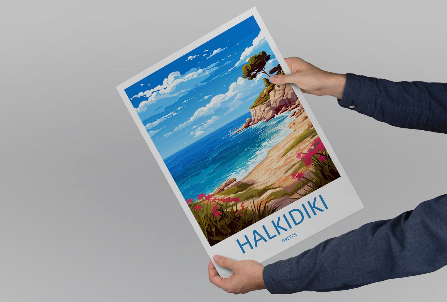 Halkidiki Travel Print Wall Art Halkidiki Wall Hanging Home Decoration Halkidiki Gift Art Lovers Wall Art Print Greece
