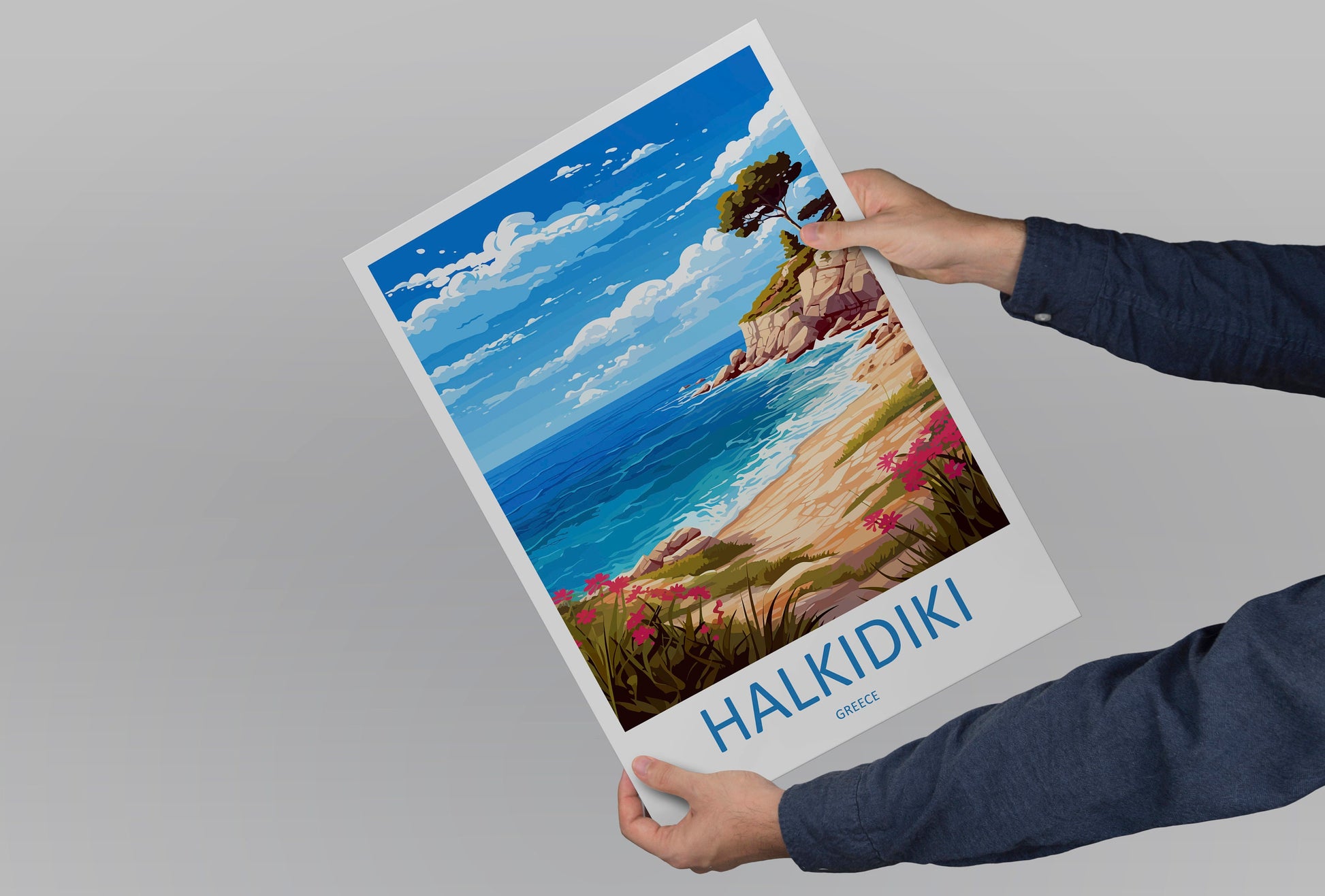 Halkidiki Travel Print Wall Art Halkidiki Wall Hanging Home Decoration Halkidiki Gift Art Lovers Wall Art Print Greece