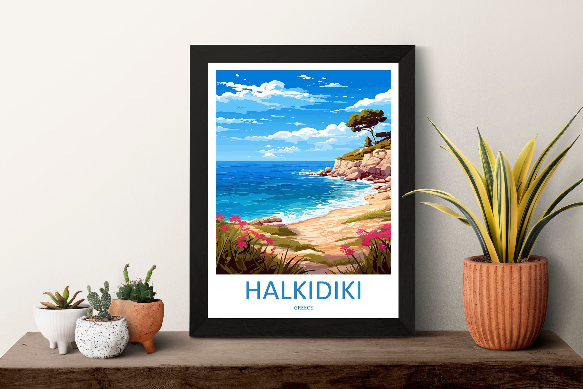 Halkidiki Travel Print Wall Art Halkidiki Wall Hanging Home Decoration Halkidiki Gift Art Lovers Wall Art Print Greece