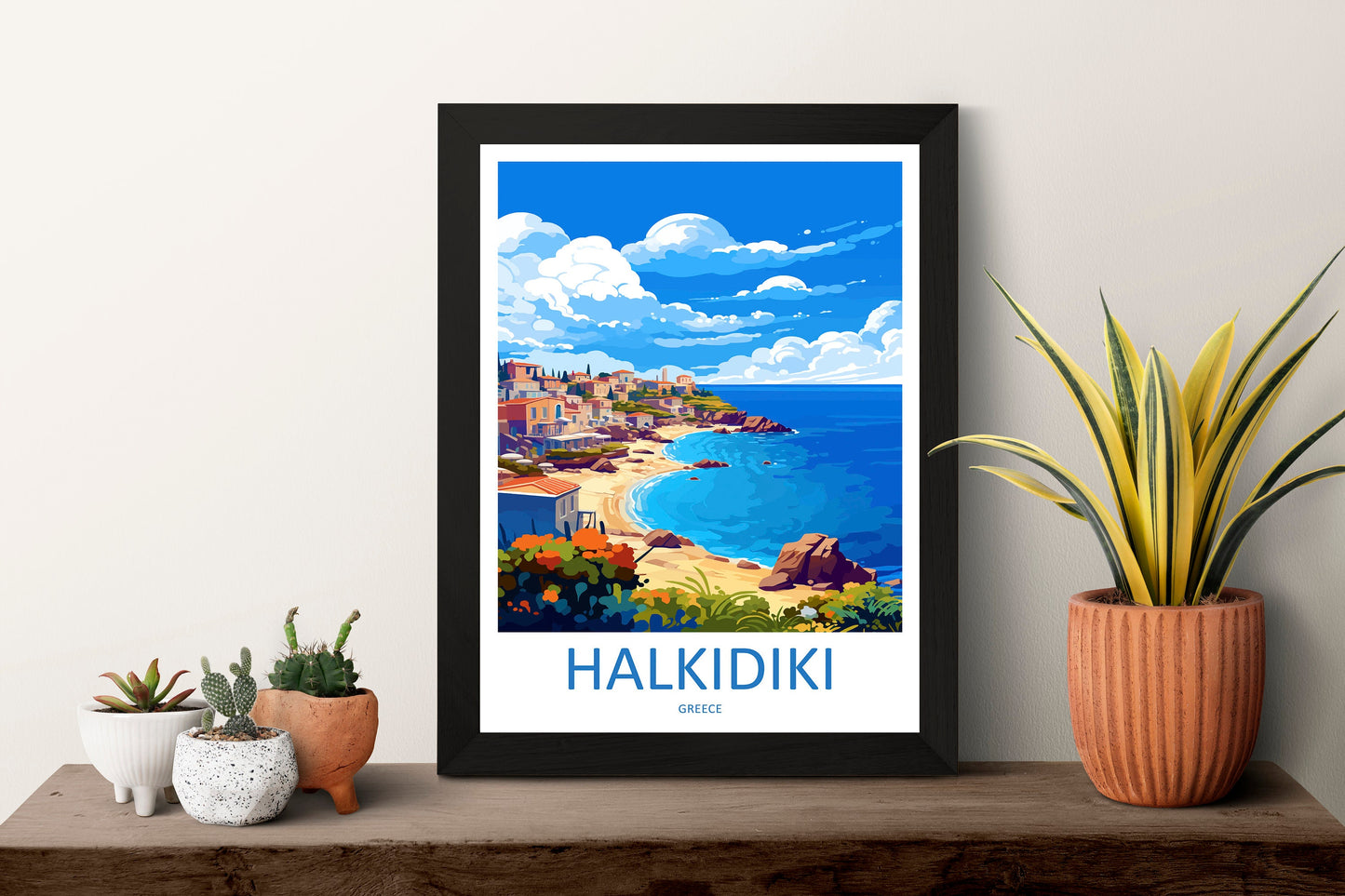 Halkidiki Travel Print Wall Art Halkidiki Wall Hanging Home Decoration Halkidiki Gift Art Lovers Wall Art Print Greece