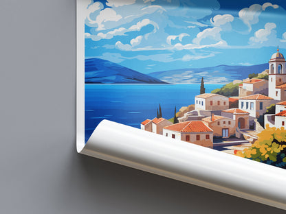 Hydra Travel Print Wall Art Hydra Greece Wall Hanging Home Decoration Hydra Gift Art Lovers Wall Art Print Hydra Greece Wall Art