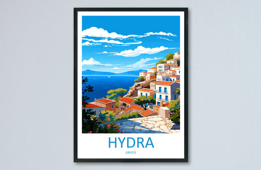 Hydra Travel Print Wall Art Hydra Greece Wall Hanging Home Decoration Hydra Gift Art Lovers Wall Art Print Hydra Greece Wall Art