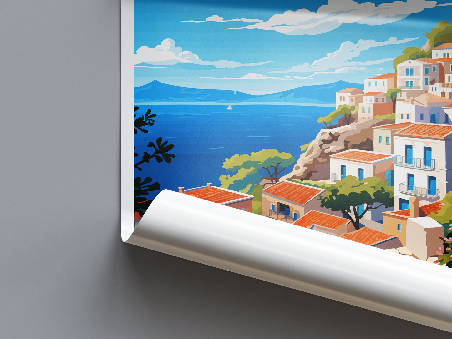 Hydra Travel Print Wall Art Hydra Greece Wall Hanging Home Decoration Hydra Gift Art Lovers Wall Art Print Hydra Greece Wall Art