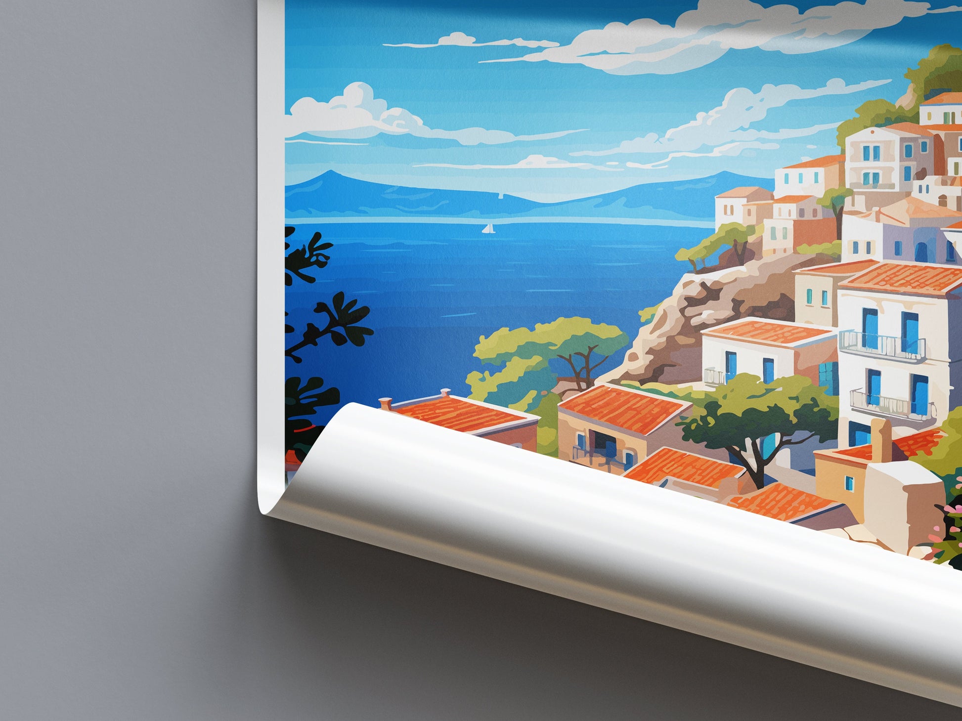 Hydra Travel Print Wall Art Hydra Greece Wall Hanging Home Decoration Hydra Gift Art Lovers Wall Art Print Hydra Greece Wall Art