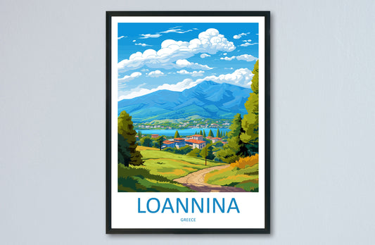 Loannina Travel Print Wall Art Loannina Greece Wall Hanging Home Decoration Loannina Gift Art Lovers Wall Art Print Loannina Greece Wall Art