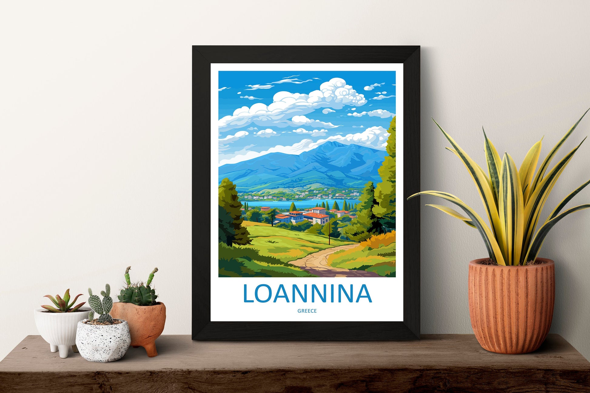 Loannina Travel Print Wall Art Loannina Greece Wall Hanging Home Decoration Loannina Gift Art Lovers Wall Art Print Loannina Greece Wall Art